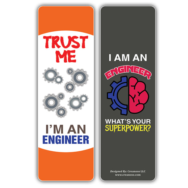 I am an Engineer Bookmarks (2-Sets X 6 Cards)