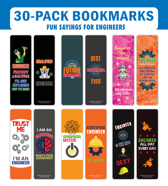I am an Engineer Bookmarks (5-Sets X 6 Cards)