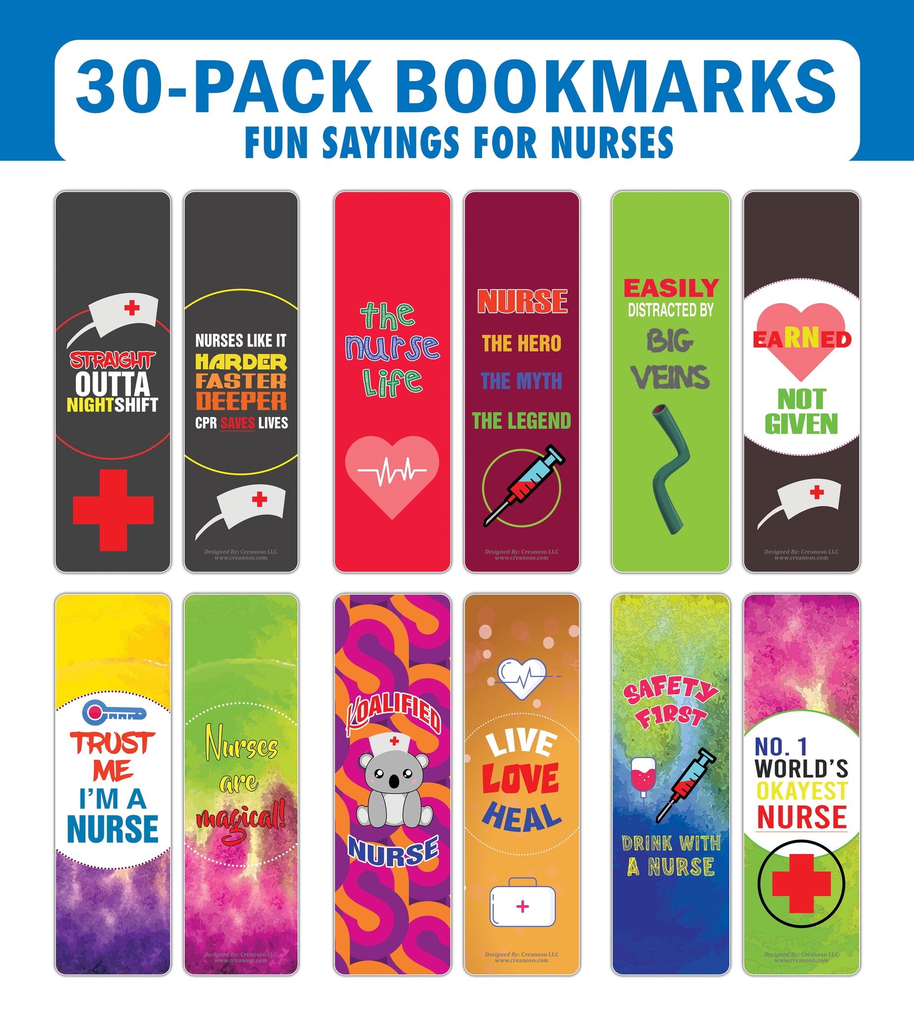 I am a Nurse Bookmarks (5-Sets X 6 Cards)