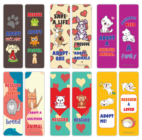 Adopt A Pet Bookmarks (5-Sets X 6 Cards)