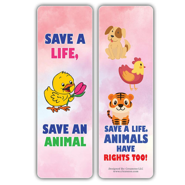 Animal Lives Matter Bookmarks (5-Sets X 6 Cards)