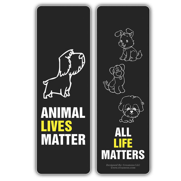 Animal Lives Matter Bookmarks (5-Sets X 6 Cards)