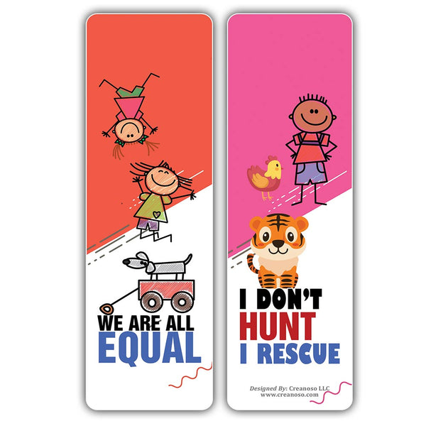 Animal Lives Matter Bookmarks (10-Sets X 6 Cards)