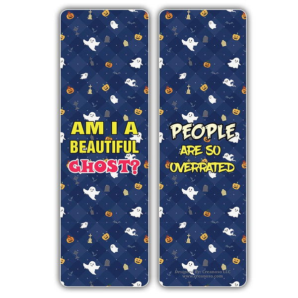 Funny Ghost Sayings Bookmarks (10-Sets X 6 Cards)