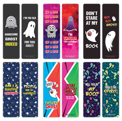 Funny Ghost Sayings Bookmarks (5-Sets X 6 Cards)