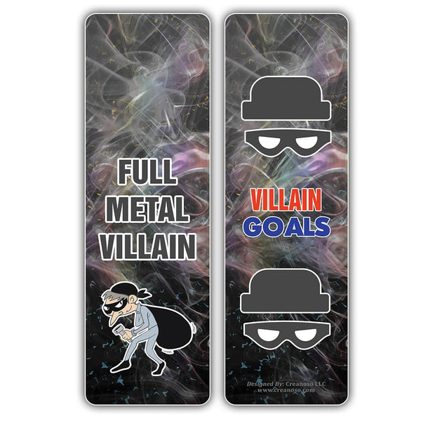 Funny Villainous Sayings Bookmarks (10-Sets X 6 Cards)