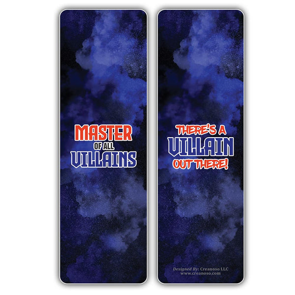 Funny Villainous Sayings Bookmarks (5-Sets X 6 Cards)