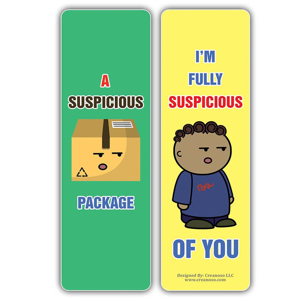 Funny I Am Suspicious of You Bookmarks (10-Sets X 6 Cards)