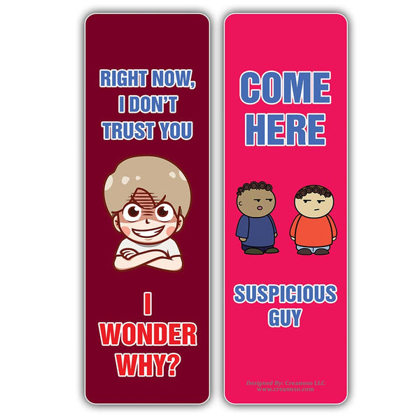 Funny I Am Suspicious of You Bookmarks (10-Sets X 6 Cards)