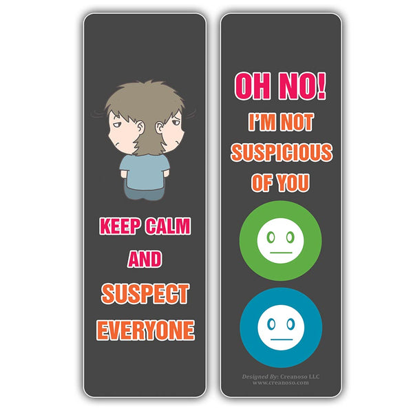 Funny I Am Suspicious of You Bookmarks (10-Sets X 6 Cards)