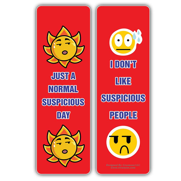 Funny I Am Suspicious of You Bookmarks (10-Sets X 6 Cards)