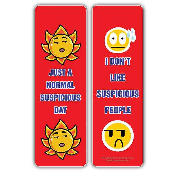 Funny I Am Suspicious of You Bookmarks (5-Sets X 6 Cards)