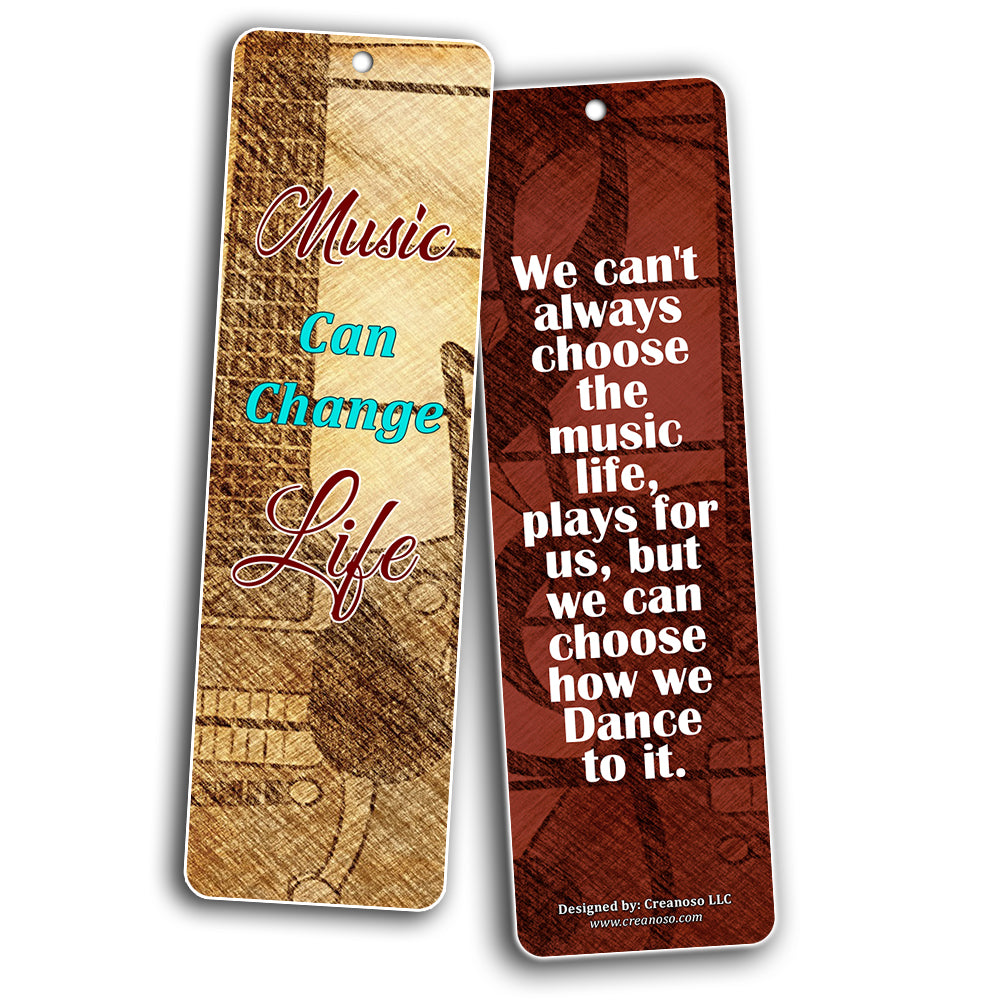 Creanoso Inspiring Inspirational Quotes Music Can Change Life Bookmark, image size:1000x1000