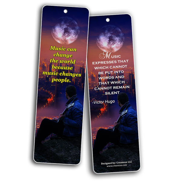 Creanoso Inspiring Inspirational Quotes Music Can Change Life Bookmarkers (30-Pack) ÃƒÂ¢Ã¢â€šÂ¬Ã¢â‚¬Å“ Motivational Music Sayings ÃƒÂ¢Ã¢â€šÂ¬Ã¢â‚¬Å“ Stocking Stuffers Gift for Musicians, Music Lovers, Violinists ÃƒÂ¢Ã¢â€šÂ¬Ã¢â‚¬Å“ Music Gifts