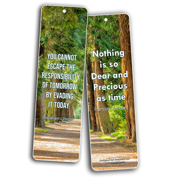 Creanoso Time is Precious Bookmarks ÃƒÂ¢Ã¢â€šÂ¬Ã¢â‚¬Å“ Premium Gift Set for Bookworms - Awesome Bookmark Cards