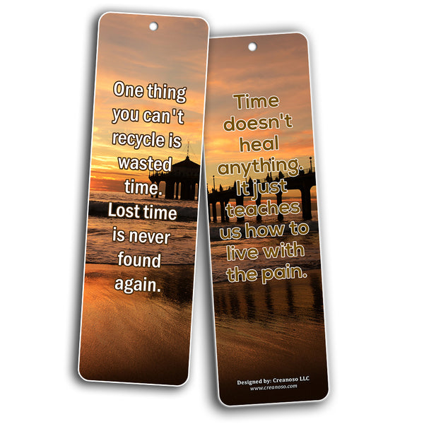 Creanoso Time is Precious Bookmarks ÃƒÂ¢Ã¢â€šÂ¬Ã¢â‚¬Å“ Premium Gift Set for Bookworms - Awesome Bookmark Cards