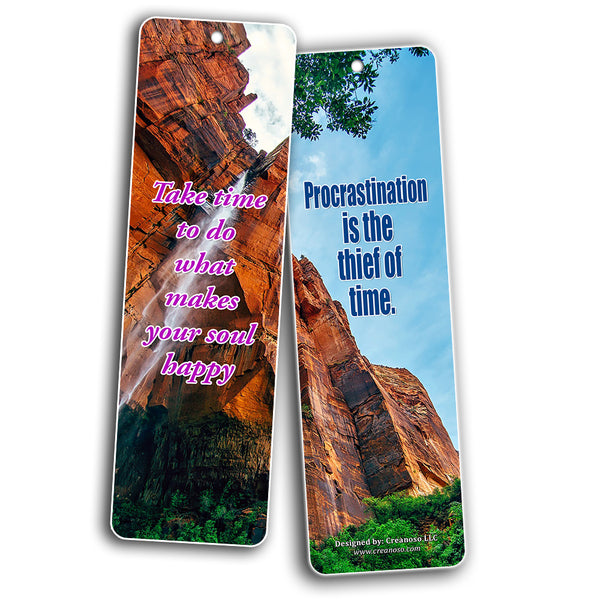 Creanoso Time is Precious Bookmarks ÃƒÂ¢Ã¢â€šÂ¬Ã¢â‚¬Å“ Premium Gift Set for Bookworms - Awesome Bookmark Cards