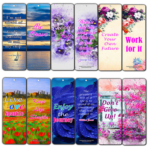 Creanoso Inspiring Sayings Quotes Bookmarks for Women ÃƒÆ’Ã‚Â¢ÃƒÂ¢Ã¢â‚¬Å¡Ã‚Â¬ÃƒÂ¢Ã¢â€šÂ¬Ã…â€œ Reader Gifts for Female Readers