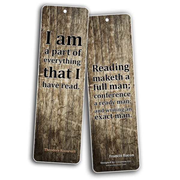 Creanoso Inspirational Avid Reader Reading Quote Bookmarks ÃƒÂ¢Ã¢â€šÂ¬Ã¢â‚¬Å“ Premium Gift Set