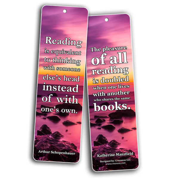 Creanoso Reading Quotes Bookmarker Cards (60-Pack) ÃƒÆ’Ã‚Â¢ÃƒÂ¢Ã¢â‚¬Å¡Ã‚Â¬ÃƒÂ¢Ã¢â€šÂ¬Ã…â€œ Premium Quality Avid Readers Bookmarks Design ÃƒÆ’Ã‚Â¢ÃƒÂ¢Ã¢â‚¬Å¡Ã‚Â¬ÃƒÂ¢Ã¢â€šÂ¬Ã…â€œ Premium Gift for Men Women Adult, Bookworm, Bibliophiles ÃƒÆ’Ã‚Â¢ÃƒÂ¢Ã¢â‚¬Å¡Ã‚