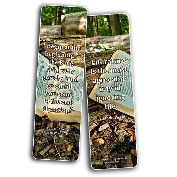 Creanoso Avid Reading Classic Quotes Bookmark Cards ÃƒÆ’Ã‚Â¢ÃƒÂ¢Ã¢â‚¬Å¡Ã‚Â¬ÃƒÂ¢Ã¢â€šÂ¬Ã…â€œ Premium Quality Book Reading Bookmarkers