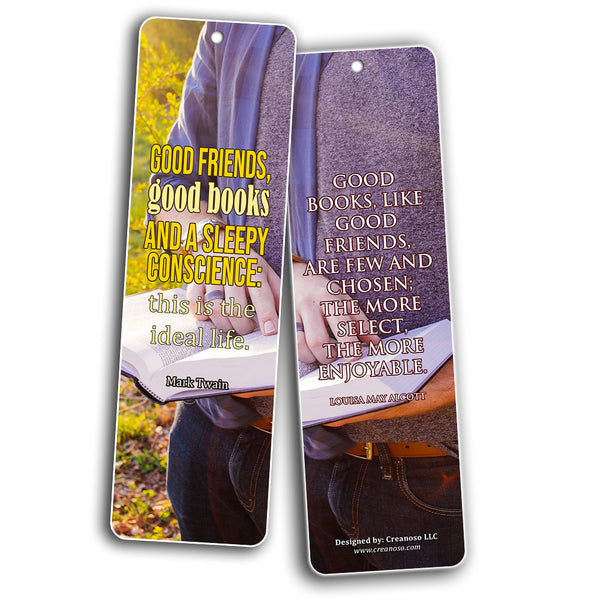 Creanoso Avid Reading Classic Quotes Bookmark Cards ÃƒÆ’Ã‚Â¢ÃƒÂ¢Ã¢â‚¬Å¡Ã‚Â¬ÃƒÂ¢Ã¢â€šÂ¬Ã…â€œ Premium Quality Book Reading Bookmarkers