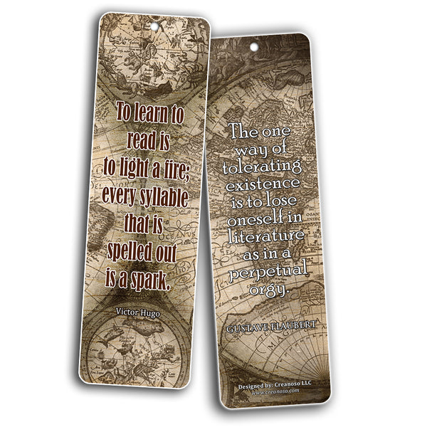 Creanoso Avid Reading Classic Quotes Bookmark Cards ÃƒÆ’Ã‚Â¢ÃƒÂ¢Ã¢â‚¬Å¡Ã‚Â¬ÃƒÂ¢Ã¢â€šÂ¬Ã…â€œ Premium Quality Book Reading Bookmarkers