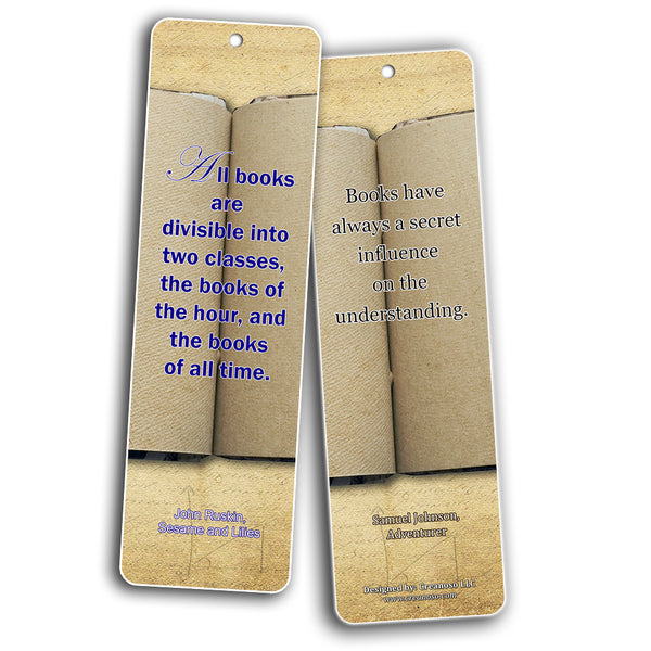 Creanoso Inspirational Avid Reader Reading Literary Quotes Bookmarks ÃƒÂ¢Ã¢â€šÂ¬Ã¢â‚¬Å“ Premium Gift Set