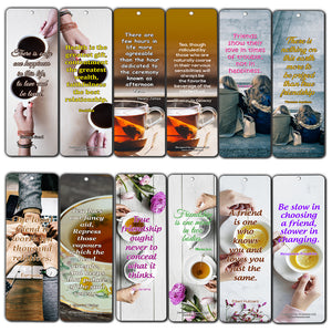 Creanoso Tea Time Friendship Bookmarks (60-Pack) - Inspirational Quote Sayings Bookmarker Cards ÃƒÆ’Ã‚Â¢ÃƒÂ¢Ã¢â‚¬Å¡Ã‚Â¬ÃƒÂ¢Ã¢â€šÂ¬Ã…â€œ Premium Gift for Men & Women, Adults, Teens ÃƒÆ’Ã‚Â¢ÃƒÂ¢Ã¢â‚¬Å¡Ã‚Â¬ÃƒÂ¢Ã¢â€šÂ¬Ã…â€œ Friendship Rewards Gifts ÃƒÆ’Ã‚Â¢Ãƒ