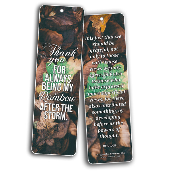 Creanoso Say Thanks To Friends Bookmarks  Awesome Bookmarks for Men, Women, Teens  Six Bulk Assorted Bookmarks Designs  Premium Design Gifts for Friends  Friendship Bookmarkers
