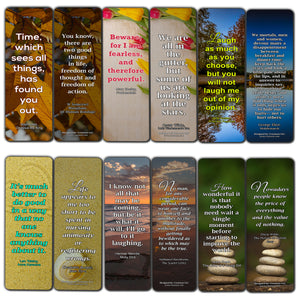 Creanoso Avid Reading Classic Book Quotes Bookmarker Cards Series 1 (60-Pack) - Bulk Supplies