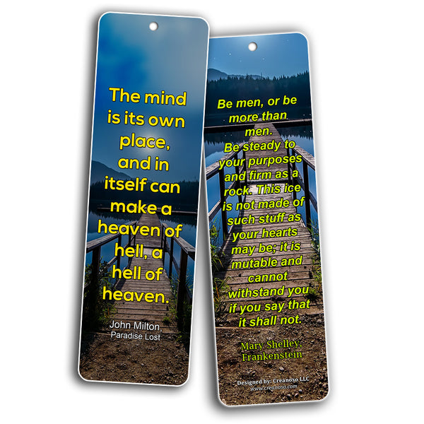 Creanoso Inspiring Classic Book Quote Sayings Bookmarks ÃƒÂ¢Ã¢â€šÂ¬Ã¢â‚¬Å“ Series 2 ÃƒÂ¢Ã¢â€šÂ¬Ã¢â‚¬Å“ Premium Gifts Collection