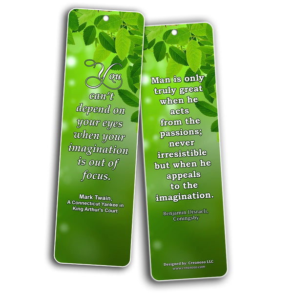 Creanoso Inspiring Classic Book Quote Sayings Bookmarks ÃƒÂ¢Ã¢â€šÂ¬Ã¢â‚¬Å“ Series 2 ÃƒÂ¢Ã¢â€šÂ¬Ã¢â‚¬Å“ Premium Gifts Collection