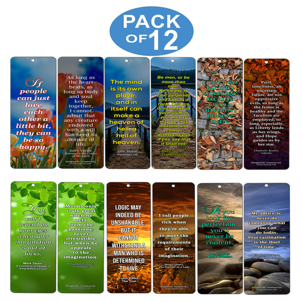 Creanoso Inspiring Classic Book Quote Sayings Bookmarks ÃƒÂ¢Ã¢â€šÂ¬Ã¢â‚¬Å“ Series 2 ÃƒÂ¢Ã¢â€šÂ¬Ã¢â‚¬Å“ Premium Gifts Collection