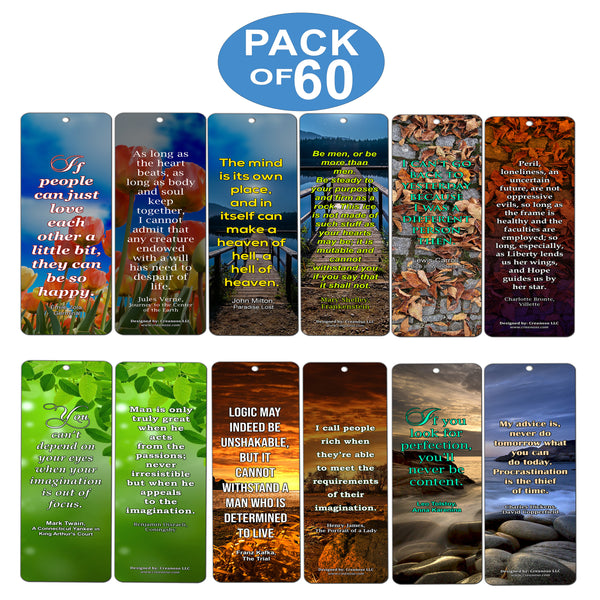 Creanoso Inspiring Classic Book Quote Sayings Bookmarks ÃƒÂ¢Ã¢â€šÂ¬Ã¢â‚¬Å“ Series 2 ÃƒÂ¢Ã¢â€šÂ¬Ã¢â‚¬Å“ Premium Gifts Collection