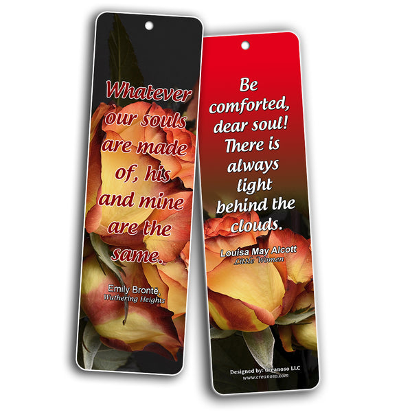 Classic Book Quotes Bookmarks  Series 3  Awesome Bookmarks for Men, Women, Teens  Six Bulk Assorted Bookmarks Designs  Premium Design Gifts for Bookworms