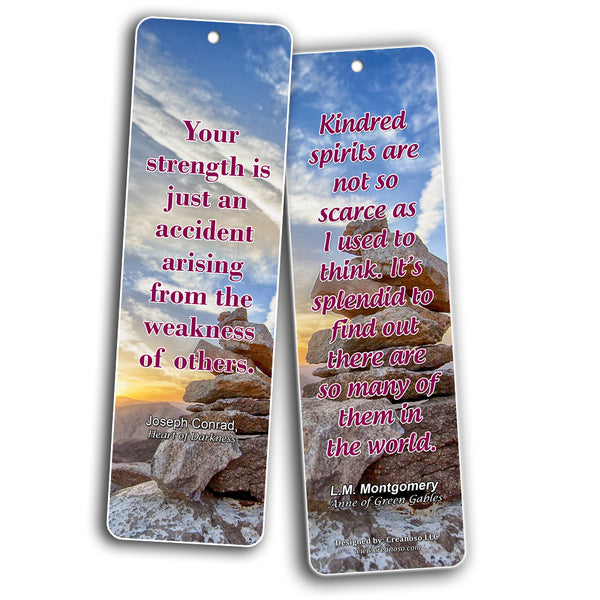 Classic Book Quotes Bookmarks  Series 3  Awesome Bookmarks for Men, Women, Teens  Six Bulk Assorted Bookmarks Designs  Premium Design Gifts for Bookworms