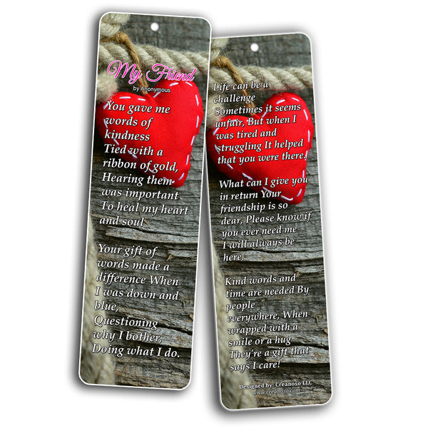 Famous Classical Short Poems Bookmarks Series 2  Friendship