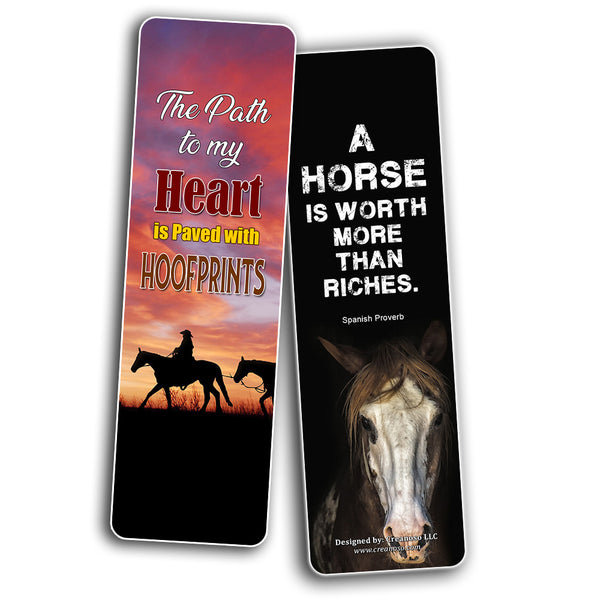 Creanoso Inspirational Horse Quotes Sayings Bookmarks Series 2 ÃƒÂ¢Ã¢â€šÂ¬Ã¢â‚¬Å“ Premium Horse Gift Set