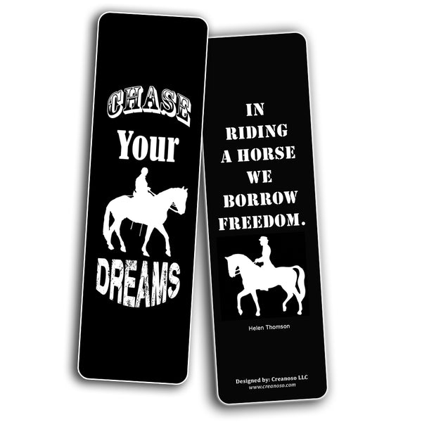 Creanoso Inspirational Horse Quotes Sayings Bookmarks Series 2 ÃƒÂ¢Ã¢â€šÂ¬Ã¢â‚¬Å“ Premium Horse Gift Set