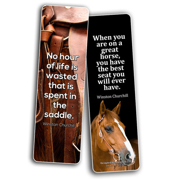 Creanoso Inspirational Horse Quotes Sayings Bookmarks Series 2 ÃƒÂ¢Ã¢â€šÂ¬Ã¢â‚¬Å“ Premium Horse Gift Set