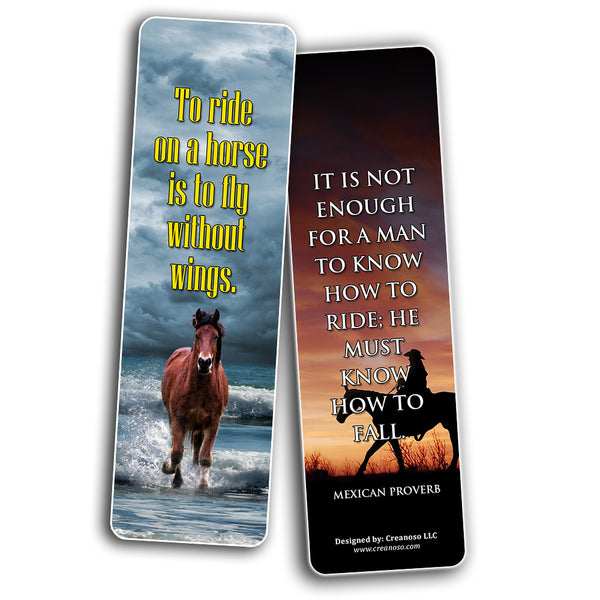 Creanoso Inspirational Horse Quotes Sayings Bookmarks Series 2 ÃƒÂ¢Ã¢â€šÂ¬Ã¢â‚¬Å“ Premium Horse Gift Set
