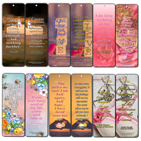 Creanoso Inspirational Romantic Love Literary Quotes Bookmarks ÃƒÂ¢Ã¢â€šÂ¬Ã¢â‚¬Å“ Premium Gift Set
