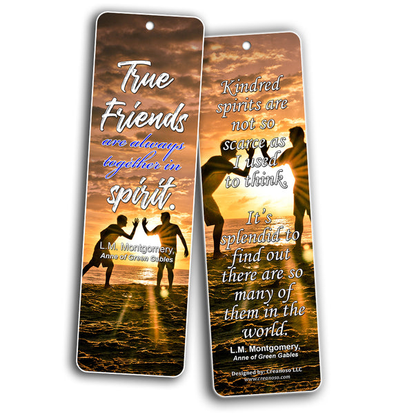 Creanoso Literary Quotes Bookmarks  Friendship Sayings  Jane Austen Emily Dickison L.M. Montgomery Quotes about Friends  Stocking Stuffers