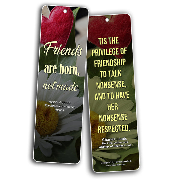 Creanoso Literary Quotes Bookmarks - Friendship Sayings (30-Pack) - Stocking Stuffers Party Favors for Men Women Birthday Encouragement Gift - Inspiring Quote Sayings Bookmarkers ÃƒÂ¢Ã¢â€šÂ¬Ã¢â‚¬Å“ Bulk Set Pack