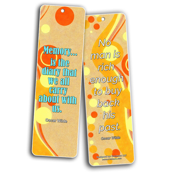 Creanoso Oscar Wilde Bookmarks (30-Pack) ÃƒÂ¢Ã¢â€šÂ¬Ã¢â‚¬Å“ Stocking Stuffers Gift for Men & Women, Teens - Rewards Gifts ÃƒÂ¢Ã¢â€šÂ¬Ã¢â‚¬Å“ Awesome Bookmark Collection ÃƒÂ¢Ã¢â€šÂ¬Ã¢â‚¬Å“ Bulk Set Pack ÃƒÂ¢Ã¢â€šÂ¬Ã¢â‚¬Å“ Inspiring Quote Sayings Bookmarker
