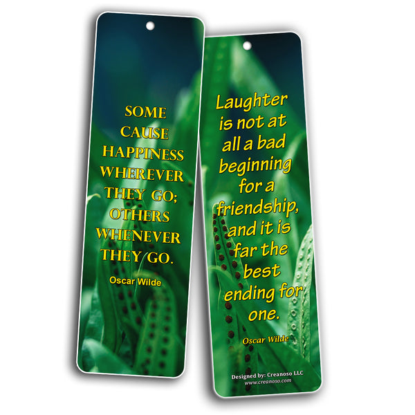 Creanoso Oscar Wilde Bookmarks (30-Pack) ÃƒÂ¢Ã¢â€šÂ¬Ã¢â‚¬Å“ Stocking Stuffers Gift for Men & Women, Teens - Rewards Gifts ÃƒÂ¢Ã¢â€šÂ¬Ã¢â‚¬Å“ Awesome Bookmark Collection ÃƒÂ¢Ã¢â€šÂ¬Ã¢â‚¬Å“ Bulk Set Pack ÃƒÂ¢Ã¢â€šÂ¬Ã¢â‚¬Å“ Inspiring Quote Sayings Bookmarker