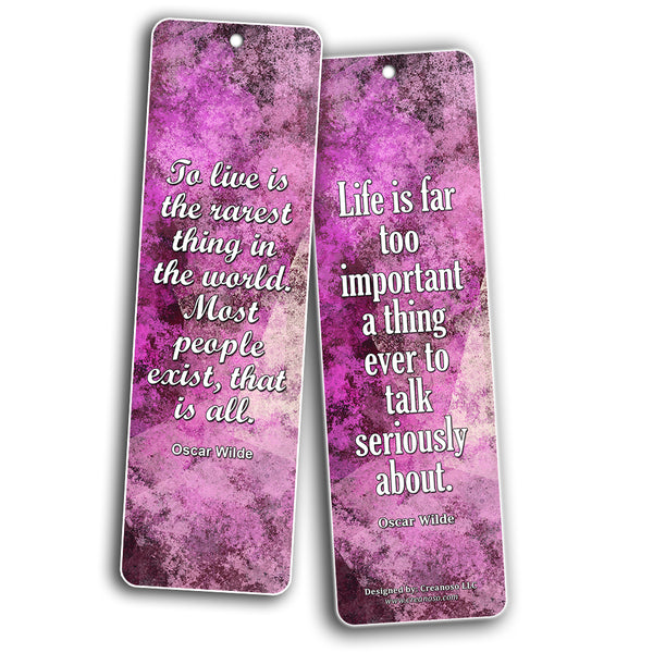 Creanoso Oscar Wilde Bookmarks (30-Pack) ÃƒÂ¢Ã¢â€šÂ¬Ã¢â‚¬Å“ Stocking Stuffers Gift for Men & Women, Teens - Rewards Gifts ÃƒÂ¢Ã¢â€šÂ¬Ã¢â‚¬Å“ Awesome Bookmark Collection ÃƒÂ¢Ã¢â€šÂ¬Ã¢â‚¬Å“ Bulk Set Pack ÃƒÂ¢Ã¢â€šÂ¬Ã¢â‚¬Å“ Inspiring Quote Sayings Bookmarker
