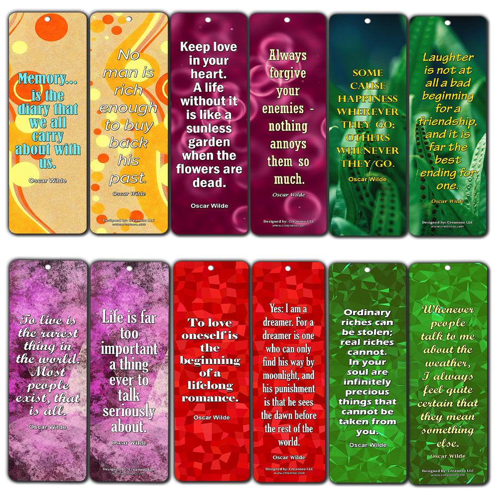 Creanoso Oscar Wilde Bookmarks (30-Pack) ÃƒÂ¢Ã¢â€šÂ¬Ã¢â‚¬Å“ Stocking Stuffers Gift for Men & Women, Teens - Rewards Gifts ÃƒÂ¢Ã¢â€šÂ¬Ã¢â‚¬Å“ Awesome Bookmark Collection ÃƒÂ¢Ã¢â€šÂ¬Ã¢â‚¬Å“ Bulk Set Pack ÃƒÂ¢Ã¢â€šÂ¬Ã¢â‚¬Å“ Inspiring Quote Sayings Bookmarker