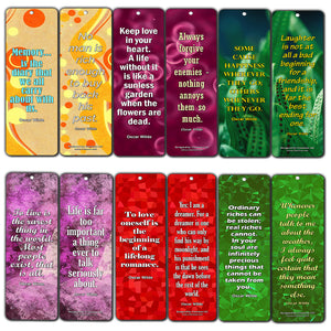 Creanoso Oscar Wilde Inspirational Quotes Bookmarks  Wisdom Sayings Literary Gifts for Adult Men Women Teens Book Club Bookworms, Bibliophiles Stocking Stuffers